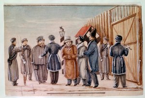 Les décembristes partent pour la marche vers la prison de la Tcheta. Les décembristes (ou décabristes) étaient les auteurs de la tentative de coup d