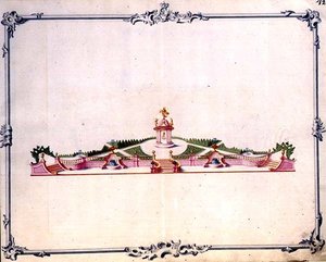Détail du décor principal pour les feux d