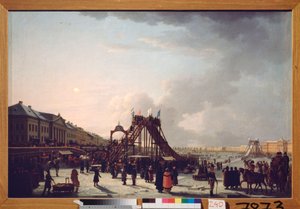 Le grand huit sur la Neva à Saint-Pétersbourg