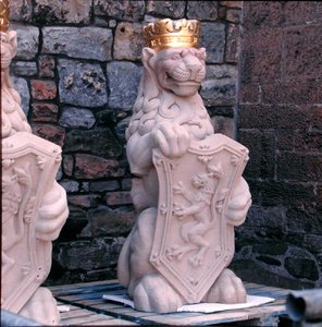 Lion héraldique, du toit de la Grande Salle