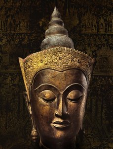 Tête de Bouddha couronné, style Ayutthaya