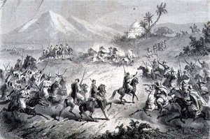 Une Aventure, Voyageurs attaqués par des brigands, illustration de 