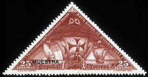 Timbre espagnol sur les caravelles de Christophe Colomb