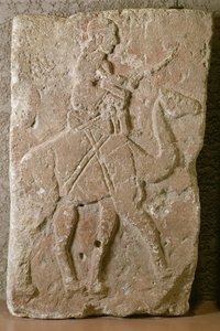 Plaque avec cavalier dromadaire, Tell Halaf, Syrie du Nord - School Syrian