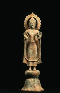 Bouddha, période Davaravati (bronze) - School Thai