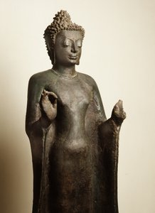 Bouddha descendant du ciel de Tavatsima, période Davaravati