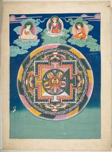 Un des 12 dessins représentant des divinités tibétaines par un artiste tibétain, probablement à Lhassa, vers 1800 - School Tibetan