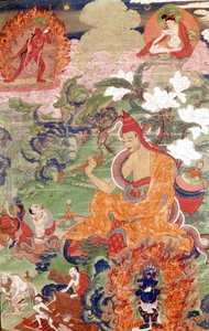 Le magicien Abhayakava du Bengale, Thangka tibétain, Musée Guimet, Paris