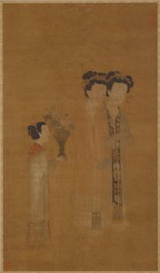 Dames de cour et servante, dynastie Ming, 16ème siècle - School of Tang Yin