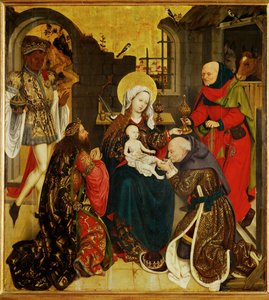 Adoration des Mages ... (peinture sur bois) - Schottenaltar Master