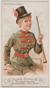 Cor de chasse, de la série Instruments de musique N82 pour les cigarettes Duke, 1888 - Schumacher and Ettlinger