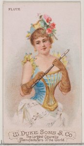 Flûte, de la série Instruments de musique N82 pour les cigarettes Duke, 1888 - Schumacher and Ettlinger