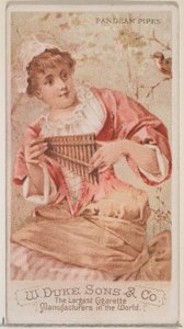 Flûtes de Pan, de la série Instruments de musique N82 pour les cigarettes Duke, 1888
