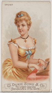 Épinette, de la série Instruments de musique N82 pour les cigarettes de la marque Duke, 1888