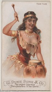 Tam Tam, de la série Instruments de musique N82 pour les cigarettes Duke, 1888