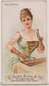 Xylophone, de la série Instruments de musique N82 pour les cigarettes de la marque Duke, 1888