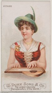 Cithare, de la série Instruments de musique N82 pour les cigarettes Duke, 1888