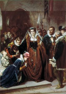 la Reine Marie 1ère Stuart (1542-1587) marche vers l