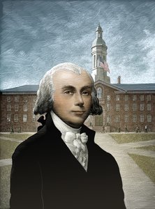 James Madison, 2008 (scratchboard, colorisé numériquement) - Scott McKowen