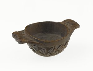 Quaich, bol ou récipient à boire des Highlands à deux anses, vers 1700