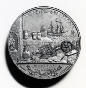 Penny écossais commémorant Adam Smith (revers), 1797 (cuivre)