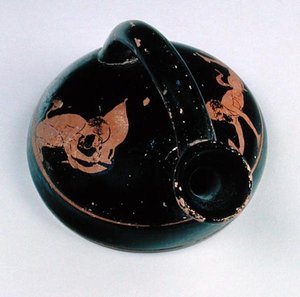 Askos à figures rouges attiques, de la tombe II à Nymphaeum en Crimée, vers 430 av. J.-C. - Scythian