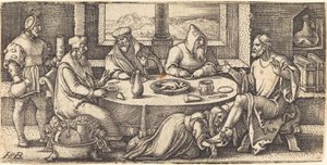 Christ dans la maison de Simon le Pharisien - Sebald Beham