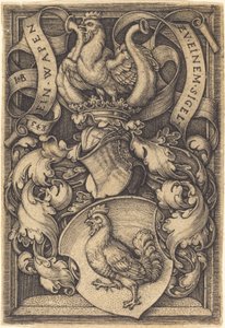 Blason avec un coq - Sebald Beham