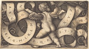 Génie avec alphabet - Sebald Beham
