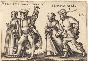 Mars et avril - Sebald Beham