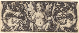 Ornement avec démon féminin - Sebald Beham