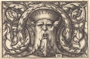 Ornement avec un masque - Sebald Beham