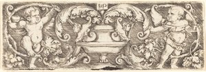 Ornement avec un vase entre deux génies - Sebald Beham