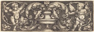 Ornement avec un vase entre deux génies - Sebald Beham