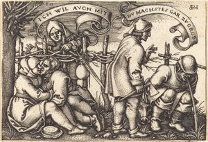 Paysans derrière la haie - Sebald Beham