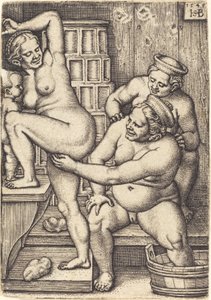 Trois femmes se baignant