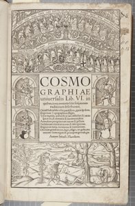 Page de titre de Cosmographia, 1544