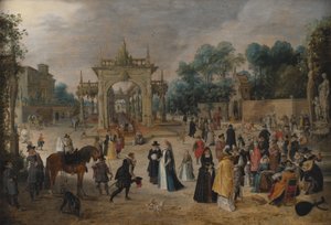 Un festin dans une villa italienne - Sebastian Vrancx