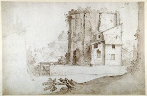 Ruines sur le Celio avec l