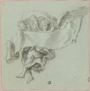 Ange avec Putti portant un objet - Sebastiano Conca