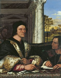 Portrait de Ferry Carondelet (1473-1528) avec son secrétaire