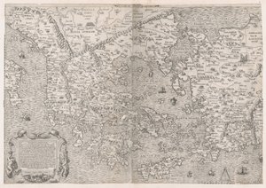 Speculum Romanae Magnificentiae : Carte de la Grèce, milieu du 16e siècle