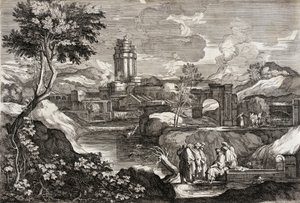 Paysage avec Joseph en Égypte - Sébastien Bourdon