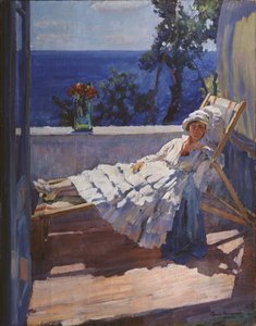 Une dame sur le balcon, 1916