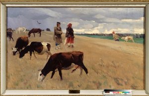 Dans le champ de chaume - Sergei Arsenevich Vinogradov