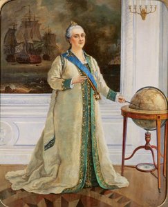 Impératrice Catherine II (1729-96) en tenue navale complète - Sergei Varlenovich Pen