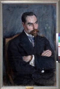 Portrait du poète Valeri Iakovlevitch Brioussov - Sergei Vasilievich Malyutin