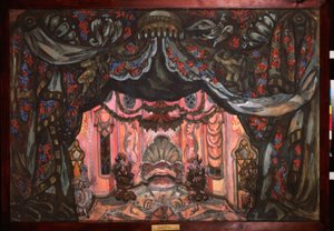 Décor préparatoire pour la pièce de théâtre "Le mariage de Figaro" de Pierre Augustin Caron de Beaumarchais