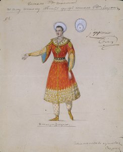 Costume pour le ballet Tsarina Syuyumbeki par A. Blanche, 1832
