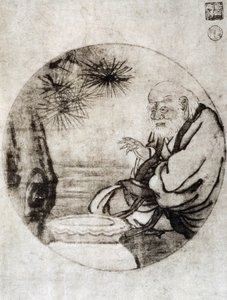 Portrait de Lao-Tzu, philosophe chinois du VIe siècle av. J.-C., dessin par Sesshu Toyo